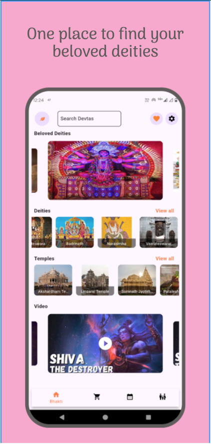 Bhakti App Mantras Screen