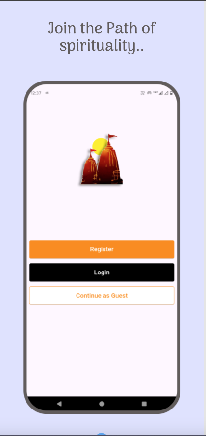 Bhakti App Temple Screen